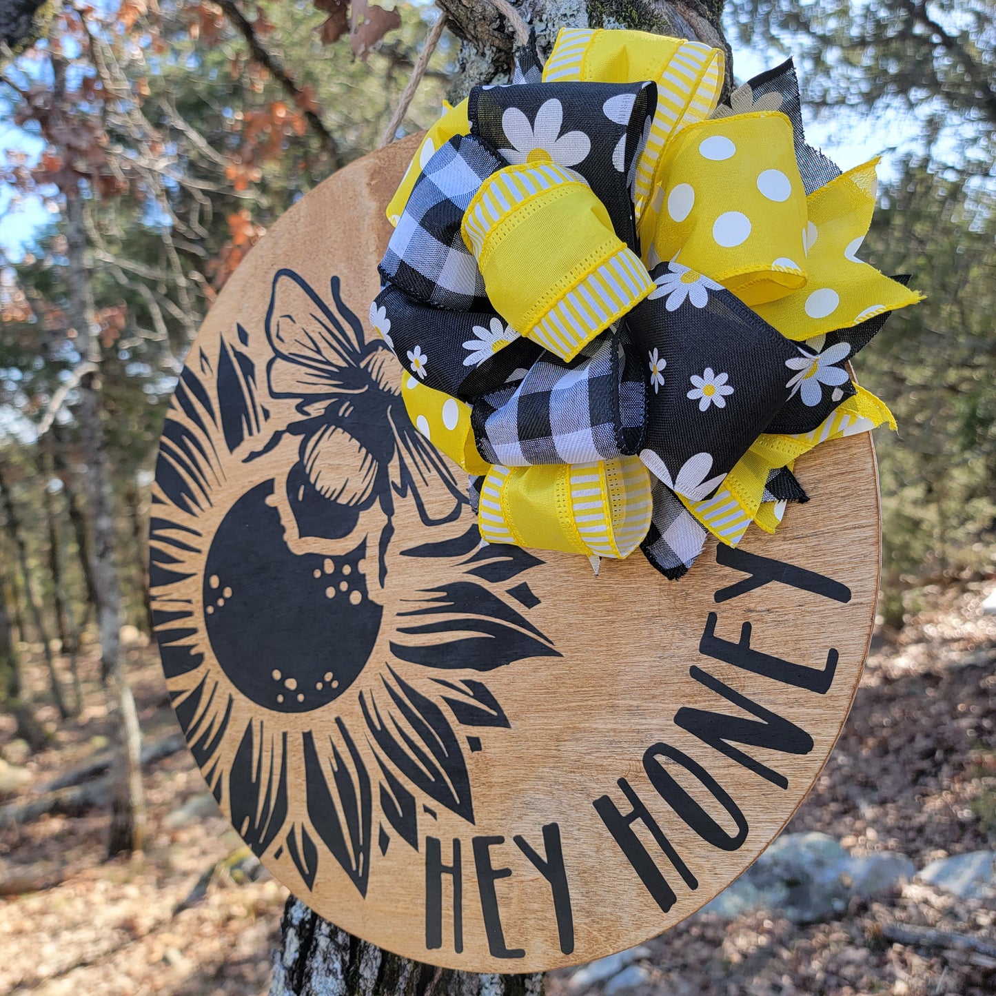 Hey Honey Sunflower & Bee Round