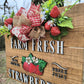Wood Plank Strawberry Sign