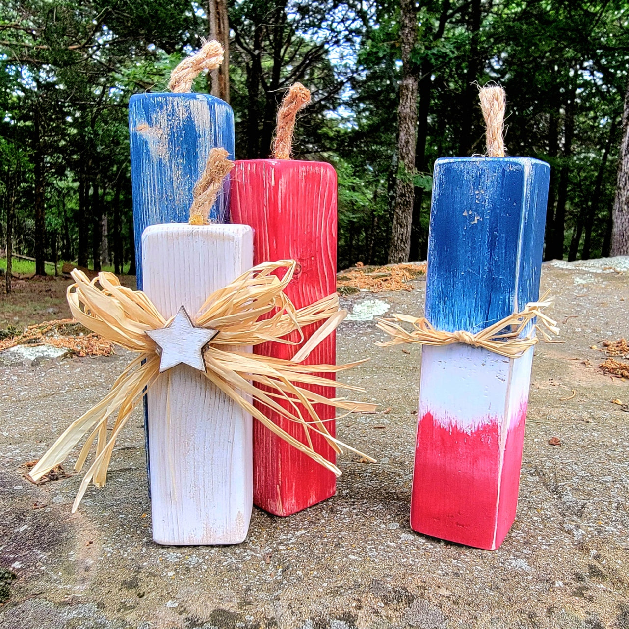 Shelf Sitter Patriotic Americana USA Fireworks