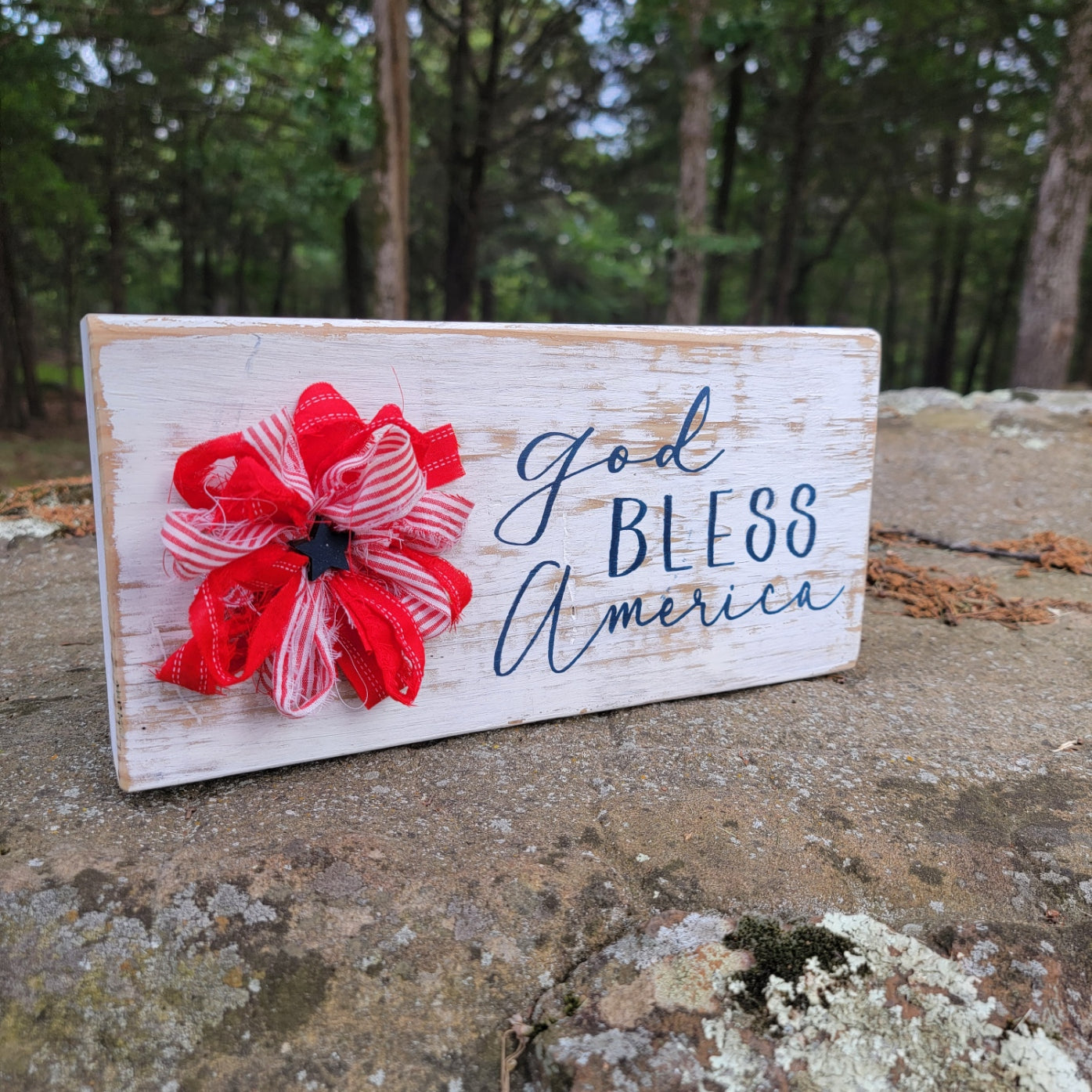 God Bless America - Patriotic Shelf Sitter