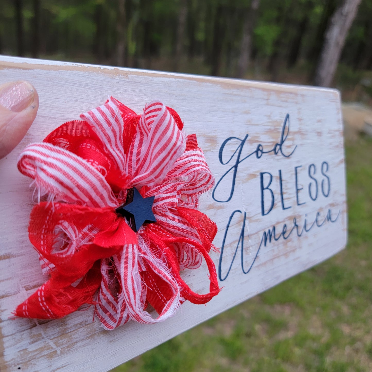 God Bless America - Patriotic Shelf Sitter