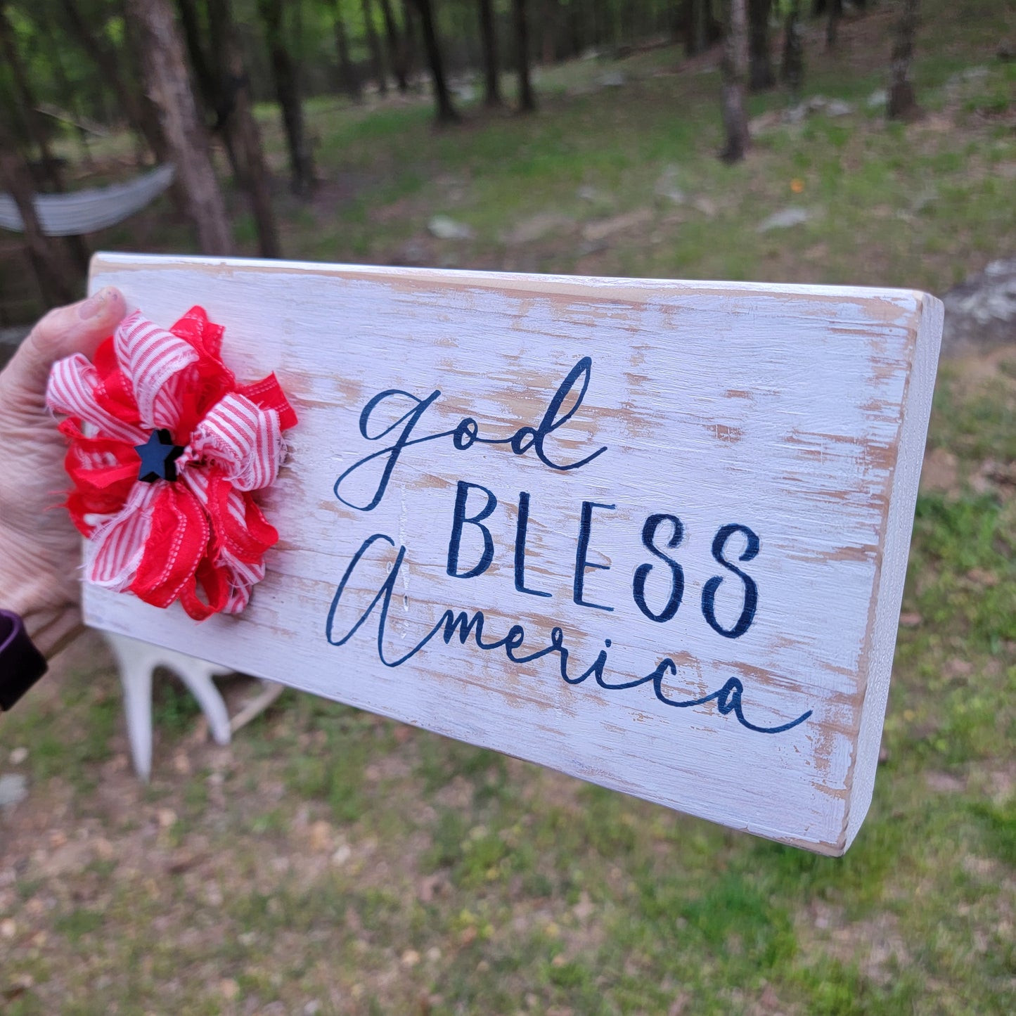 God Bless America - Patriotic Shelf Sitter