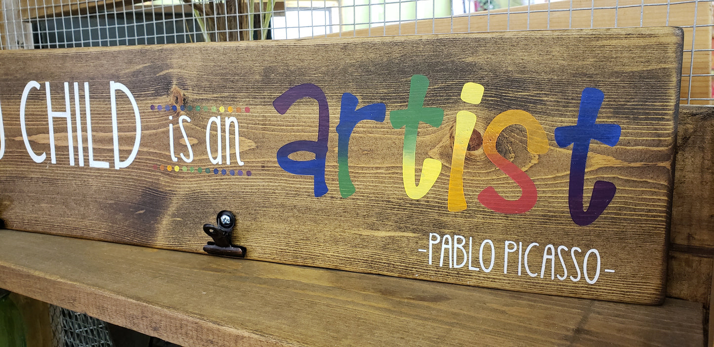 Child's Art Display - Every Child Is An Artist