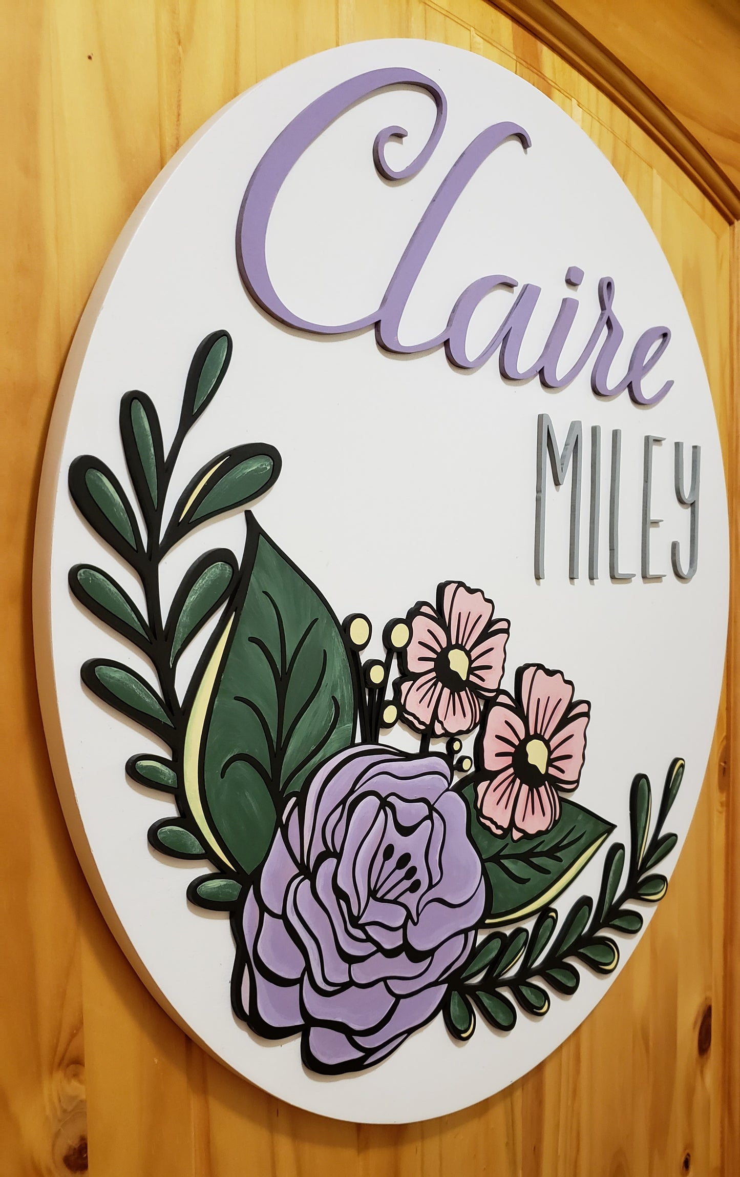 The "Claire" Round Name Sign