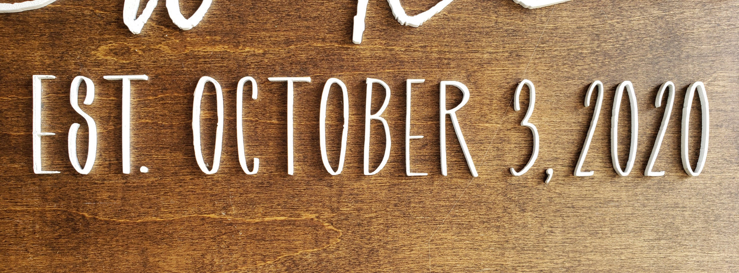 Family Name Sign - Wedding Guestbook