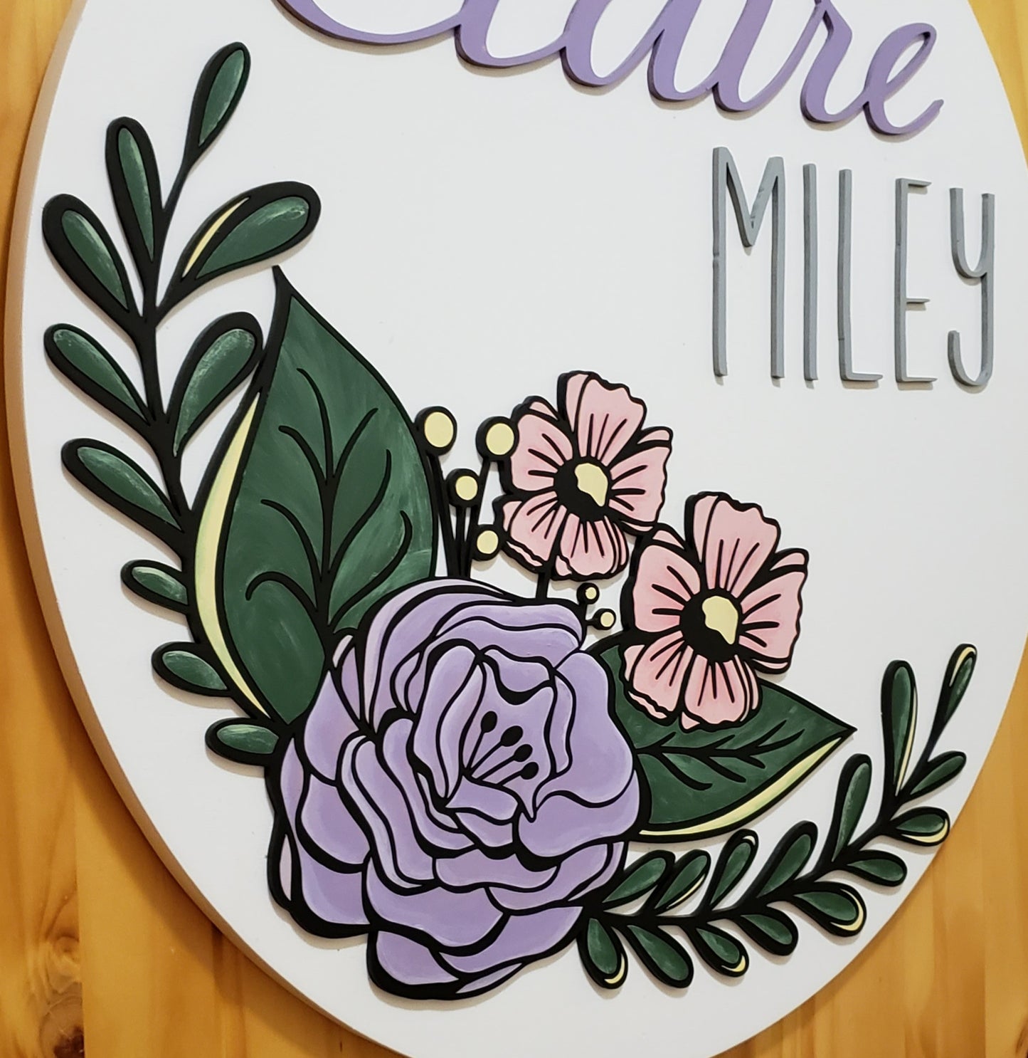 The "Claire" Round Name Sign