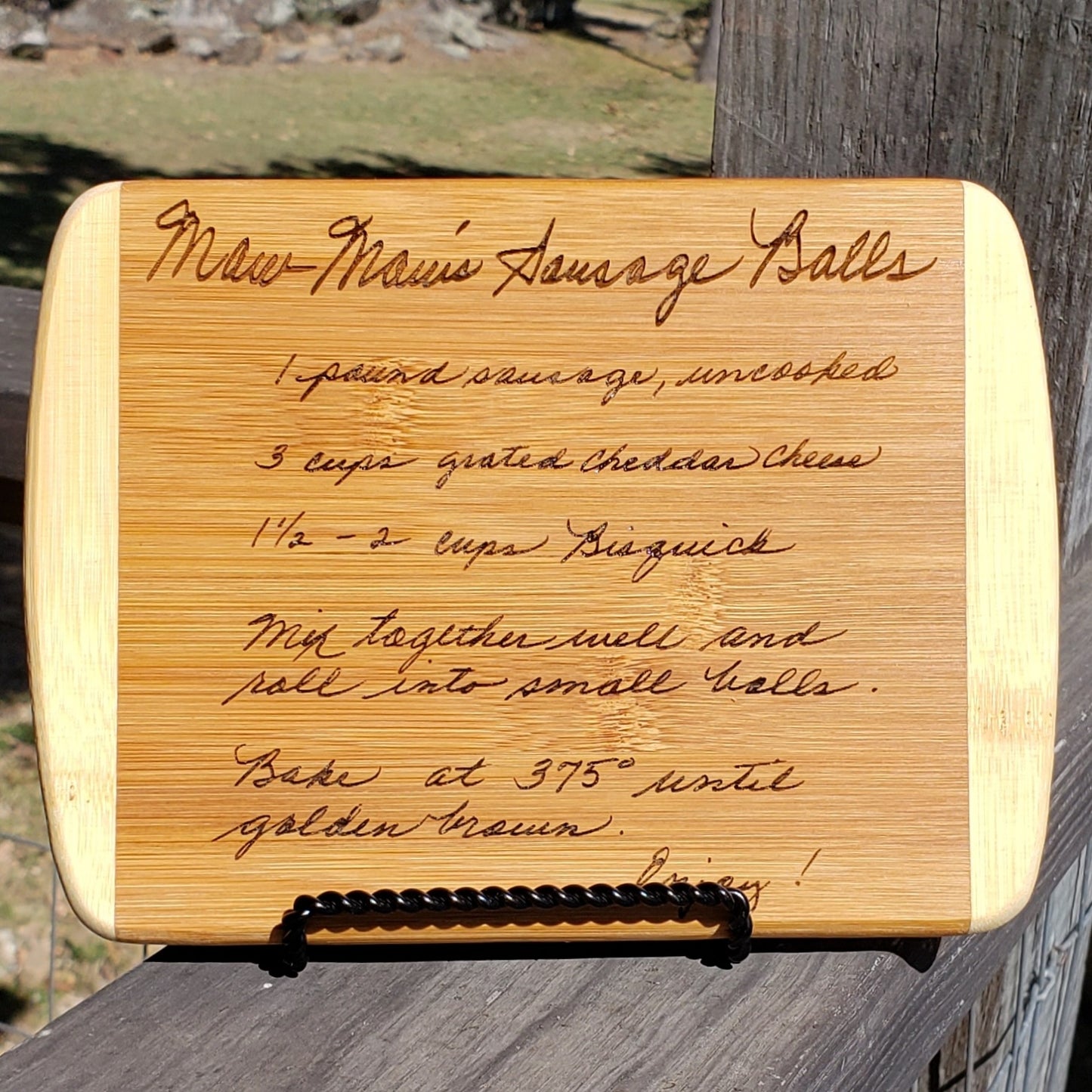 Handwriting Engraved Recipe Boards