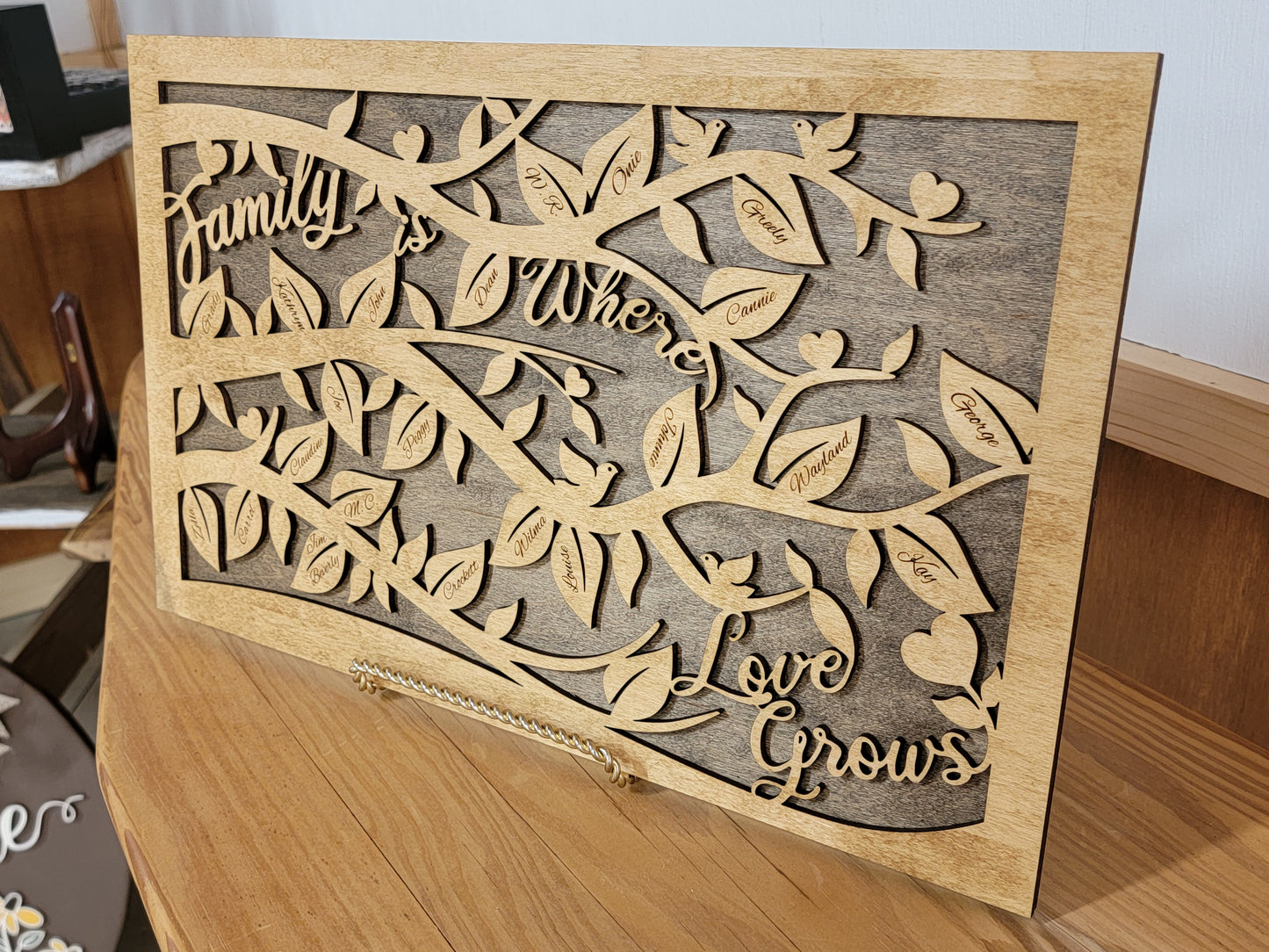 Engraved Family Tree