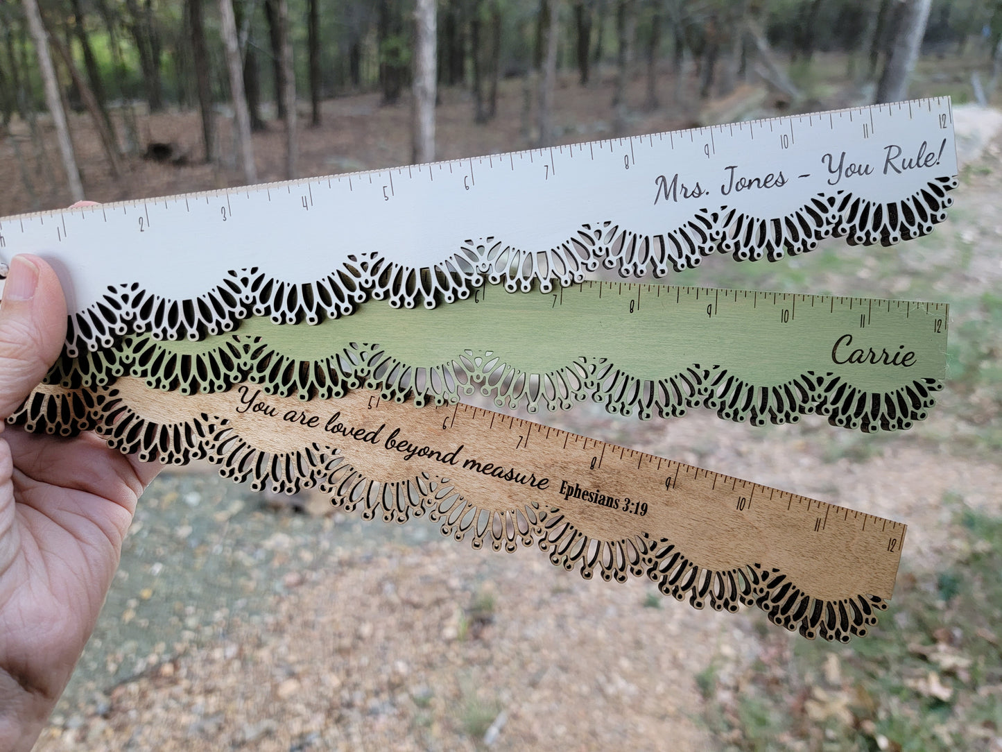 Engraved Wooden Ruler