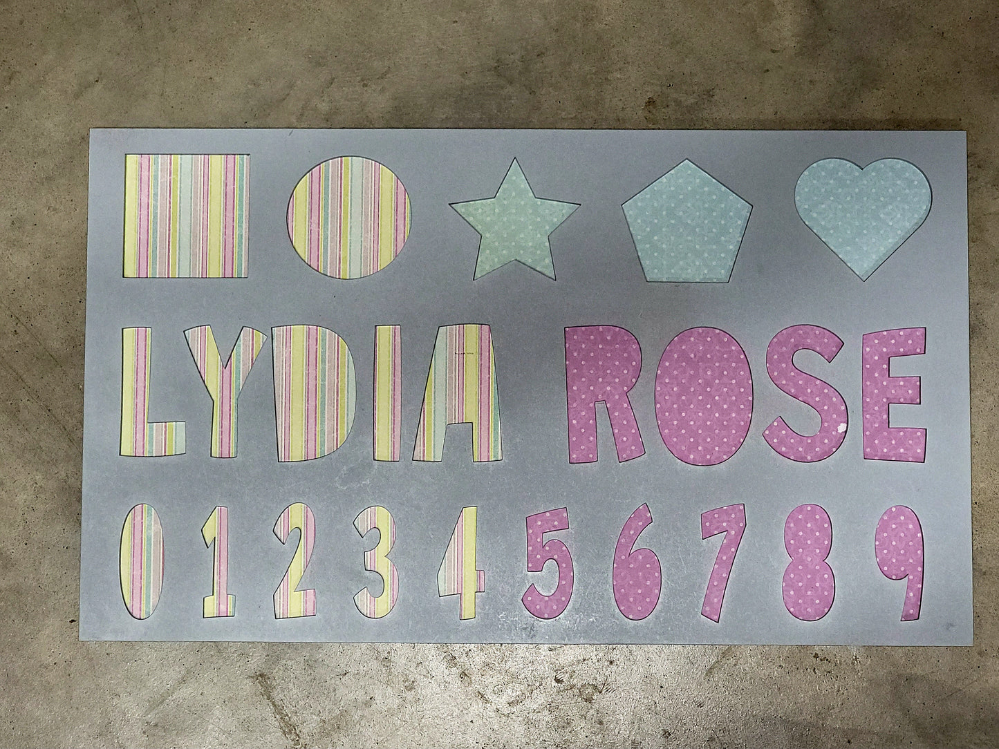 Name, Shapes & Number Puzzle