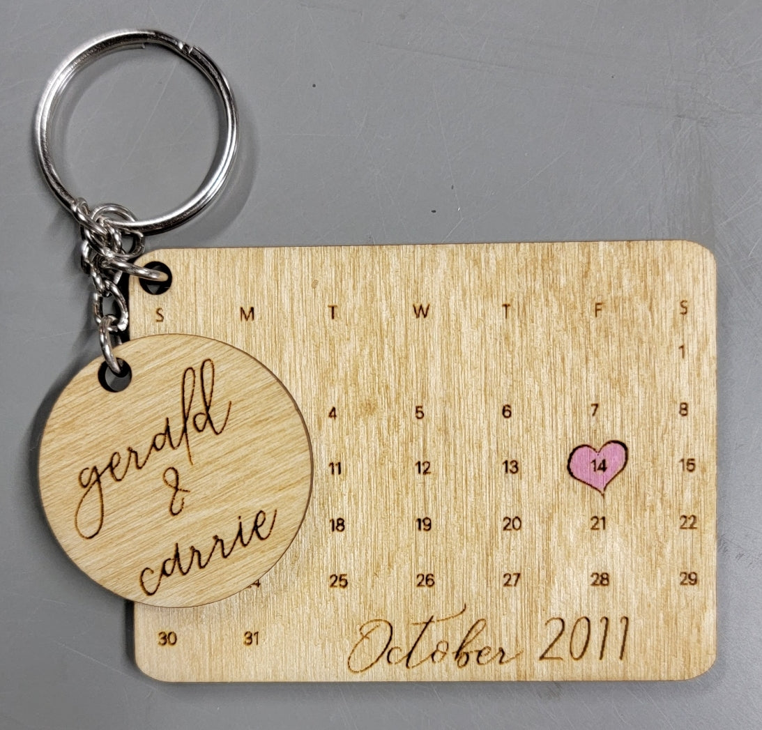 Anniversary Date Keychain