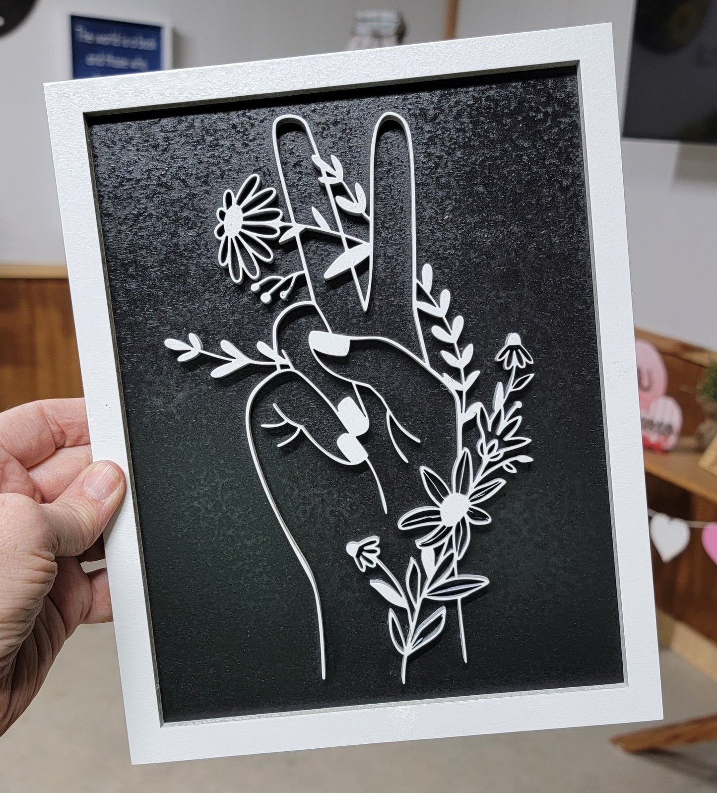 Peace and Love w/Wildflowers