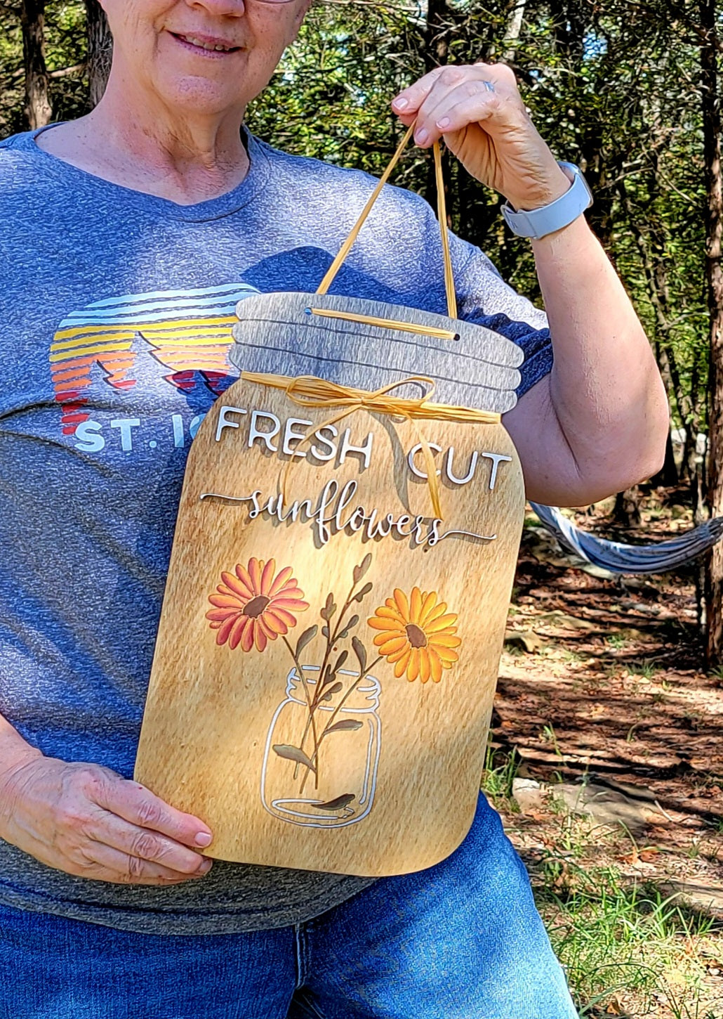 Handpainted Fresh Cut Sunflowers