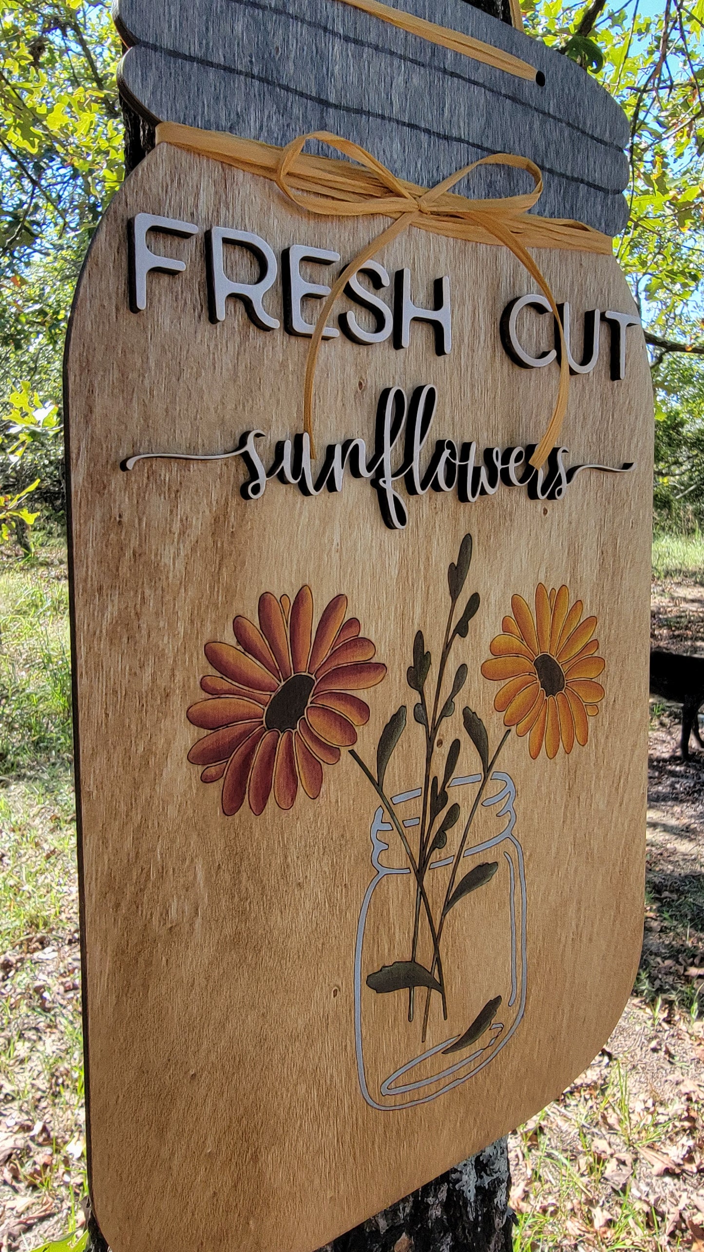 Handpainted Fresh Cut Sunflowers