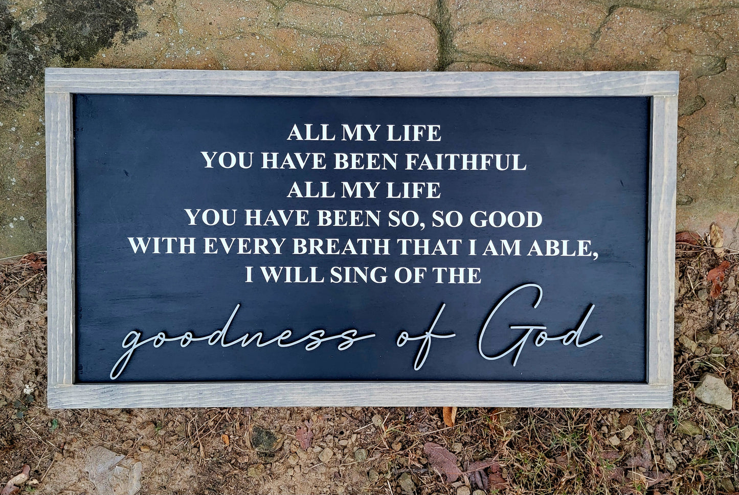 Goodness of God Lyric Sign