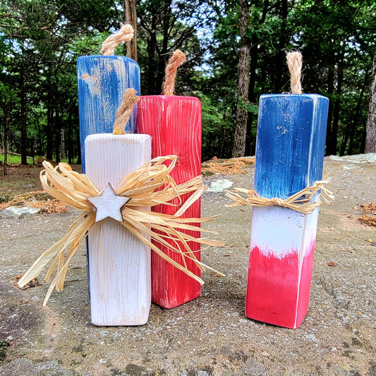 Shelf Sitter Patriotic Americana USA Fireworks