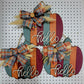 Fall Shiplap Pumpkin Round