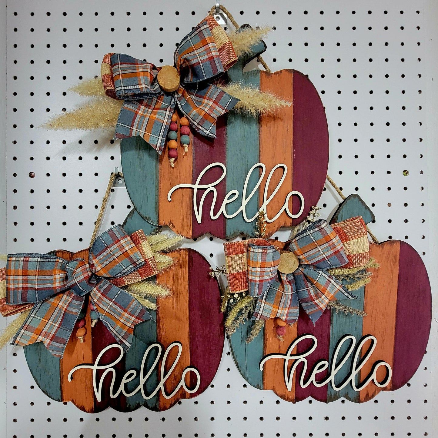 Fall Shiplap Pumpkin Round