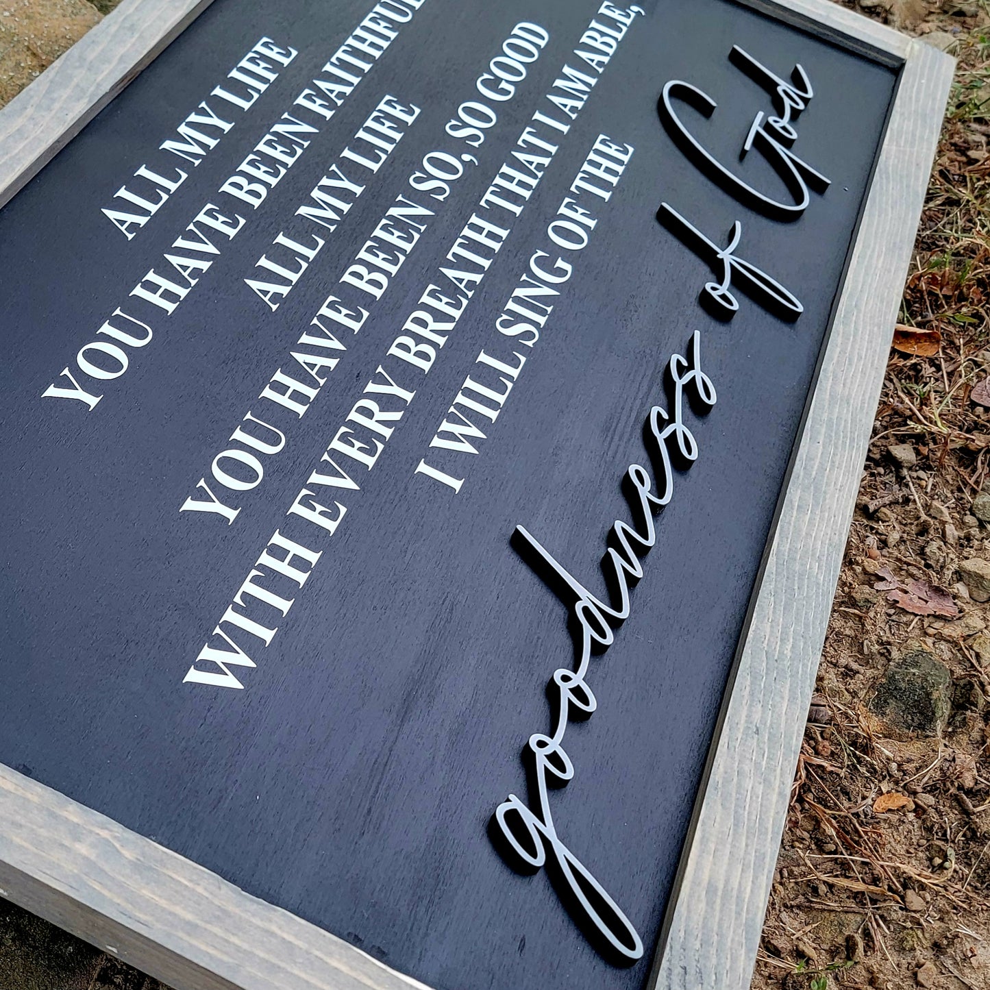 Goodness of God Lyric Sign