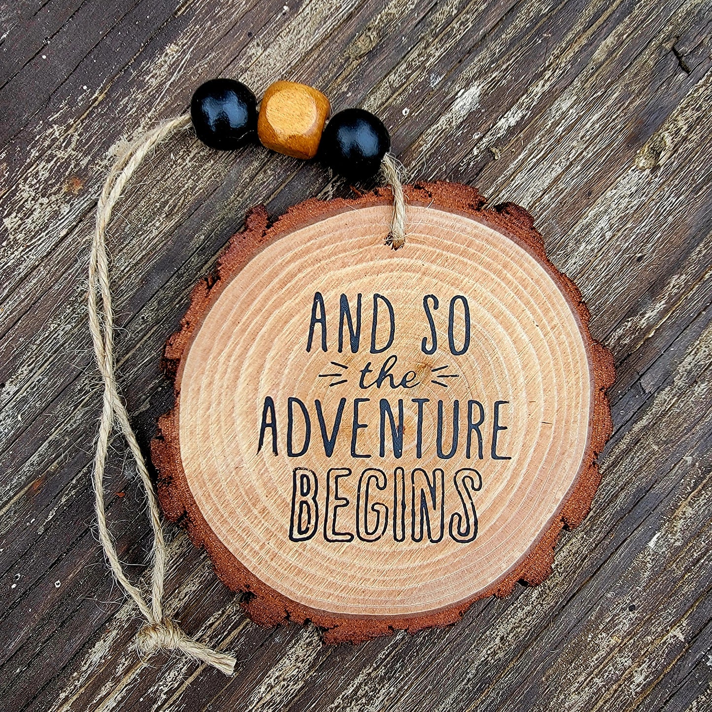 Rustic Wood Car Charms