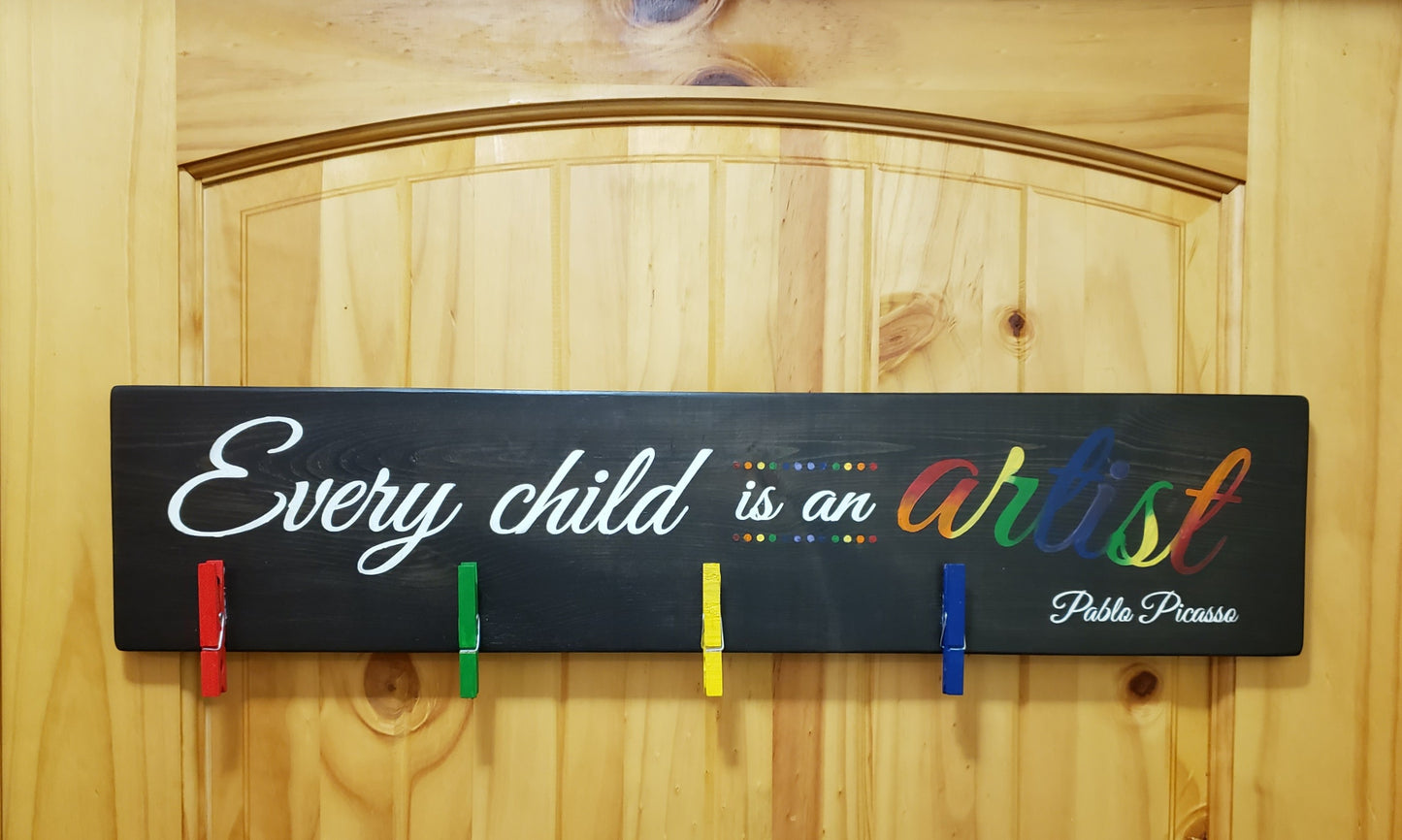 Child's Art Display - Every Child Is An Artist
