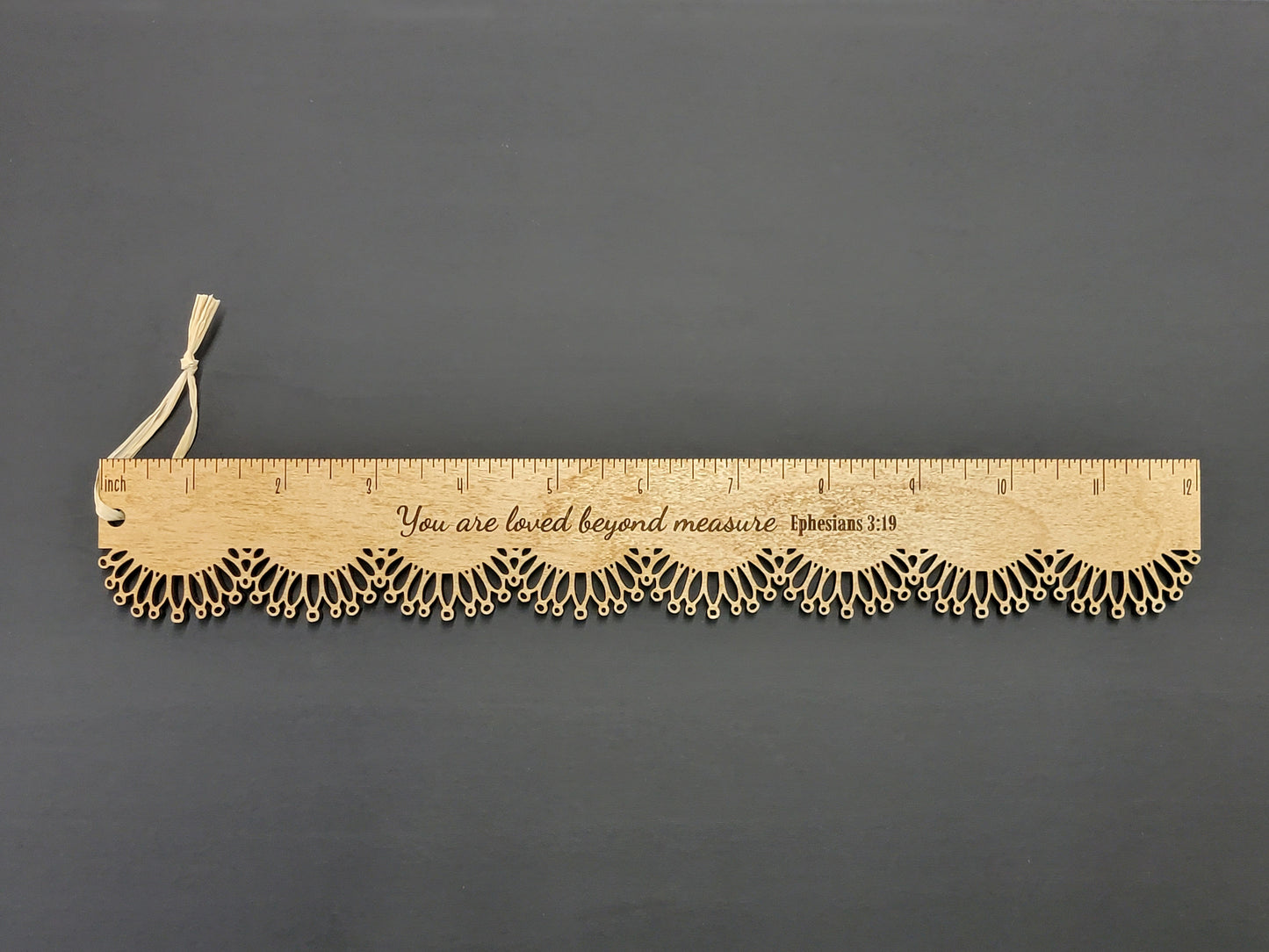 Engraved Wooden Ruler